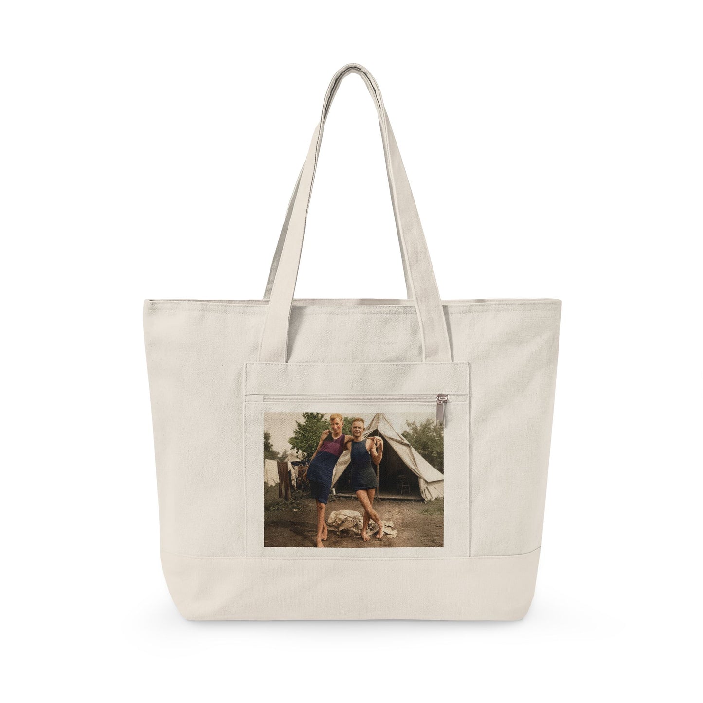 Beach Day Zippered Canvas Tote | nager 040
