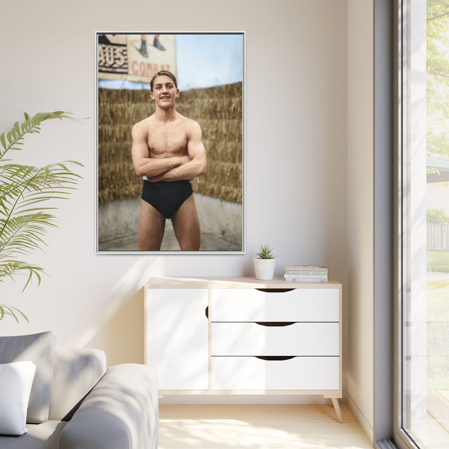 athlétisme 047 | Framed Vintage Photo - Matte Canvas