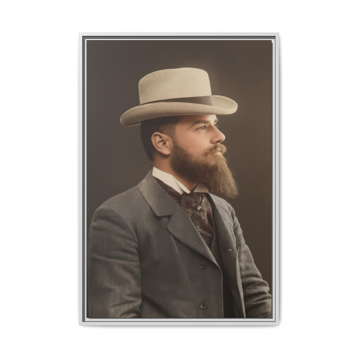 celibataire 014 | Framed Vintage Photo - Matte Canvas