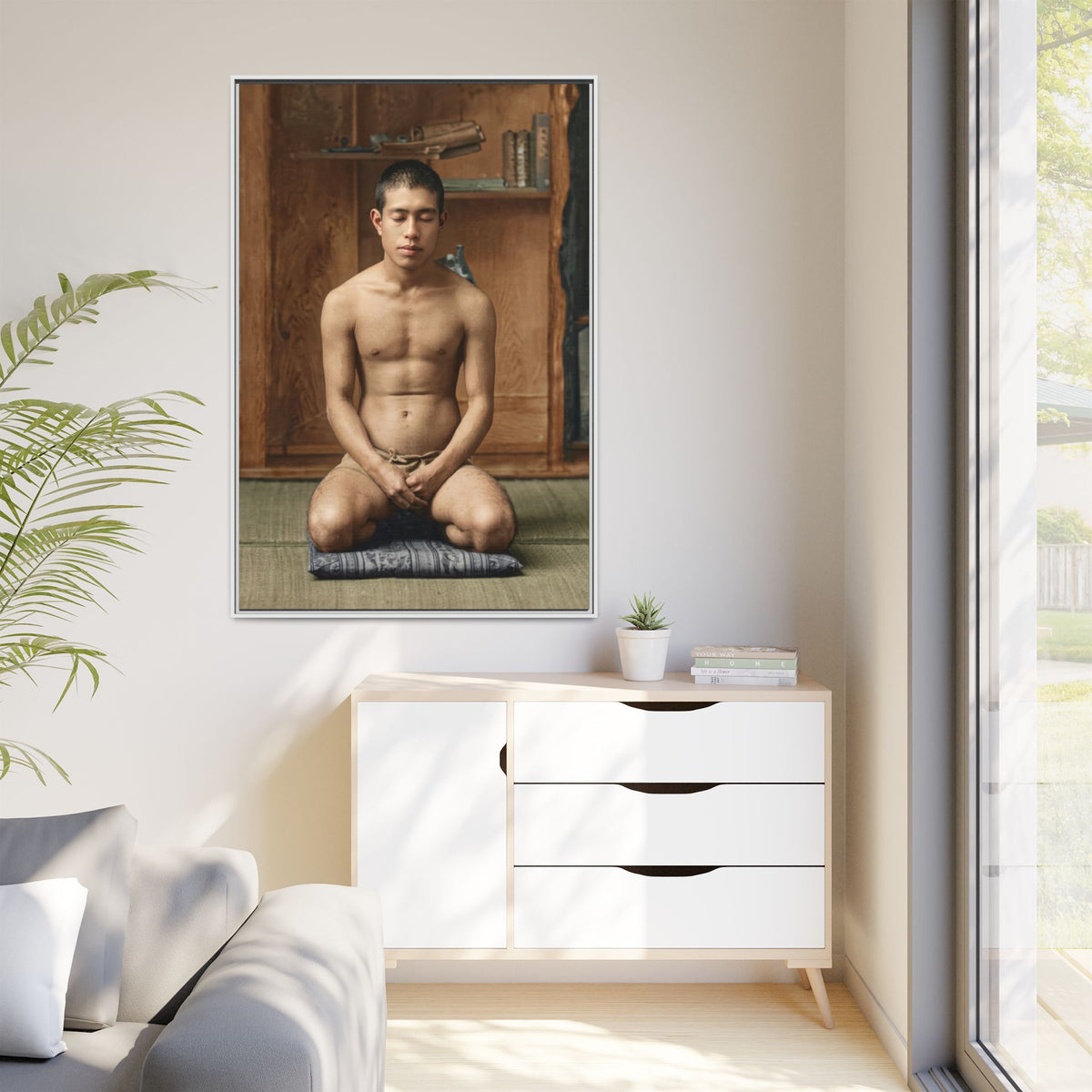 celibataire 025 | Framed Vintage Photo - Matte Canvas