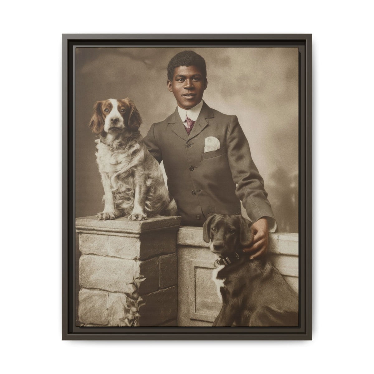 celibataire 009 | Framed Vintage Photo - Matte Canvas