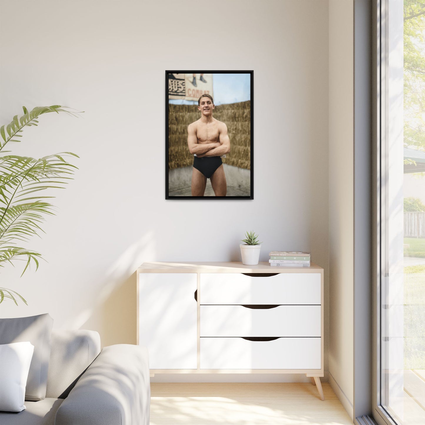 athlétisme 047 | Framed Vintage Photo - Matte Canvas