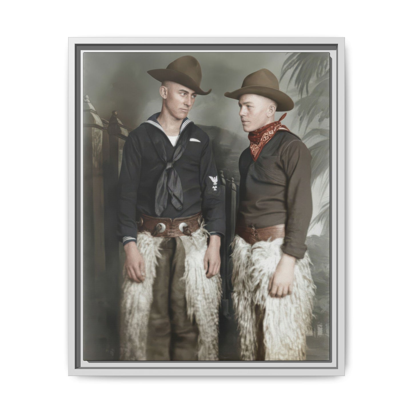 paire 088 | Framed Vintage Photo - Matte Canvas