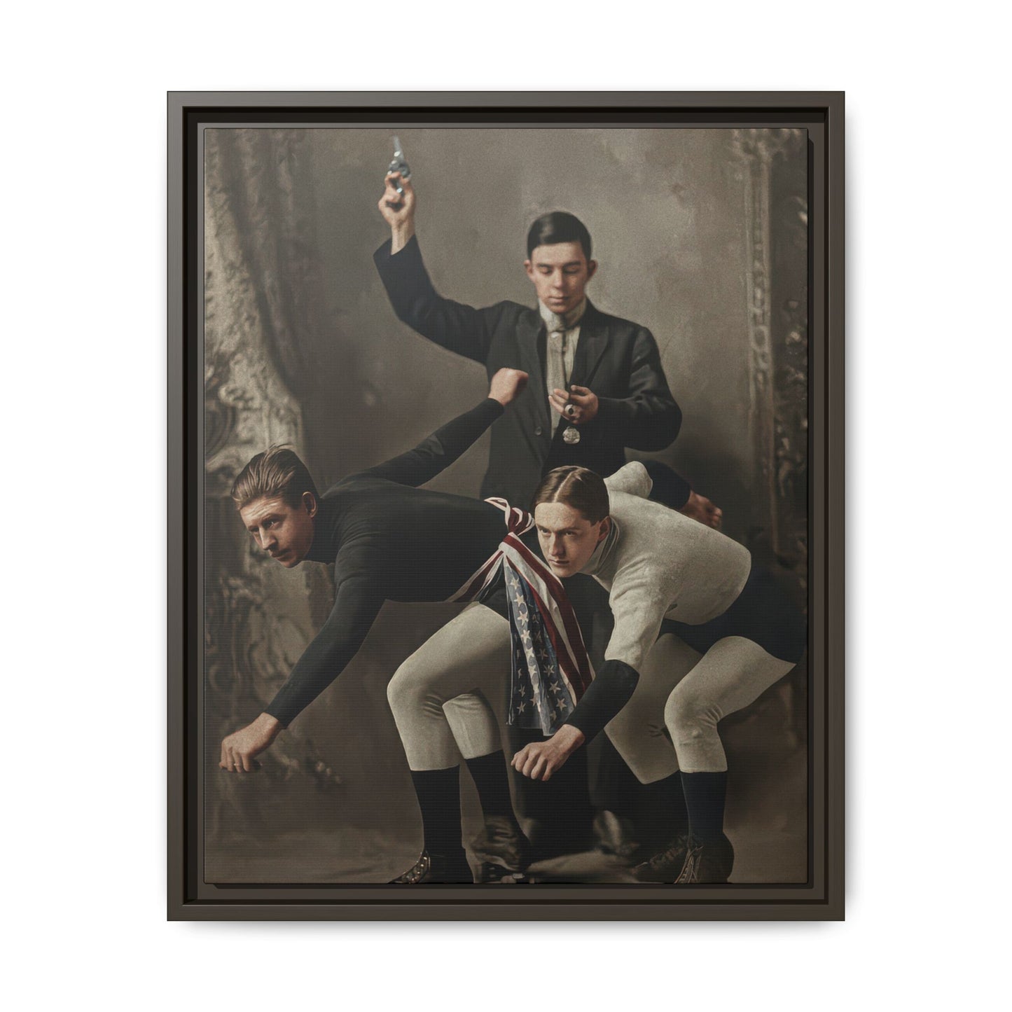 athlétisme 020 | Framed Vintage Photo - Matte Canvas
