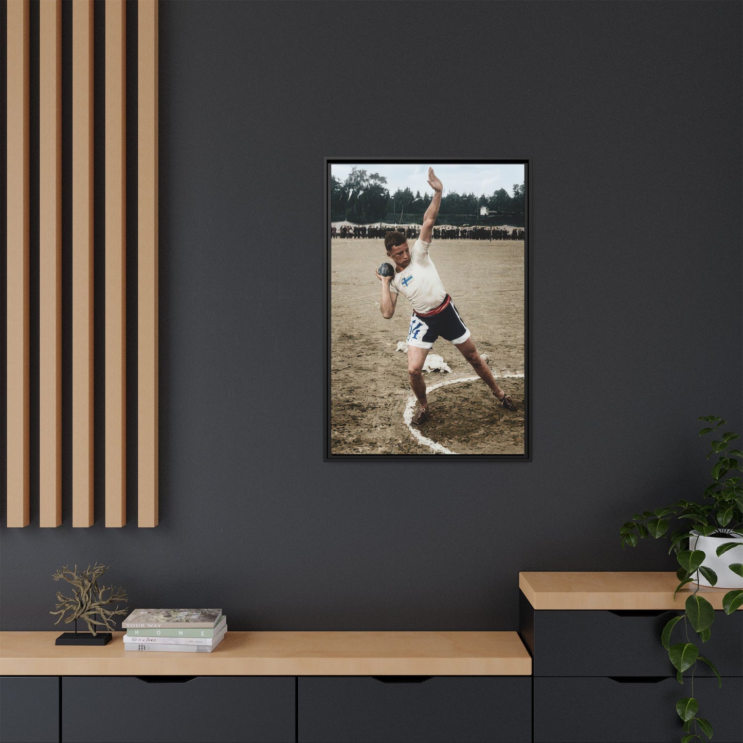 athlétisme 037 | Framed Vintage Photo - Matte Canvas