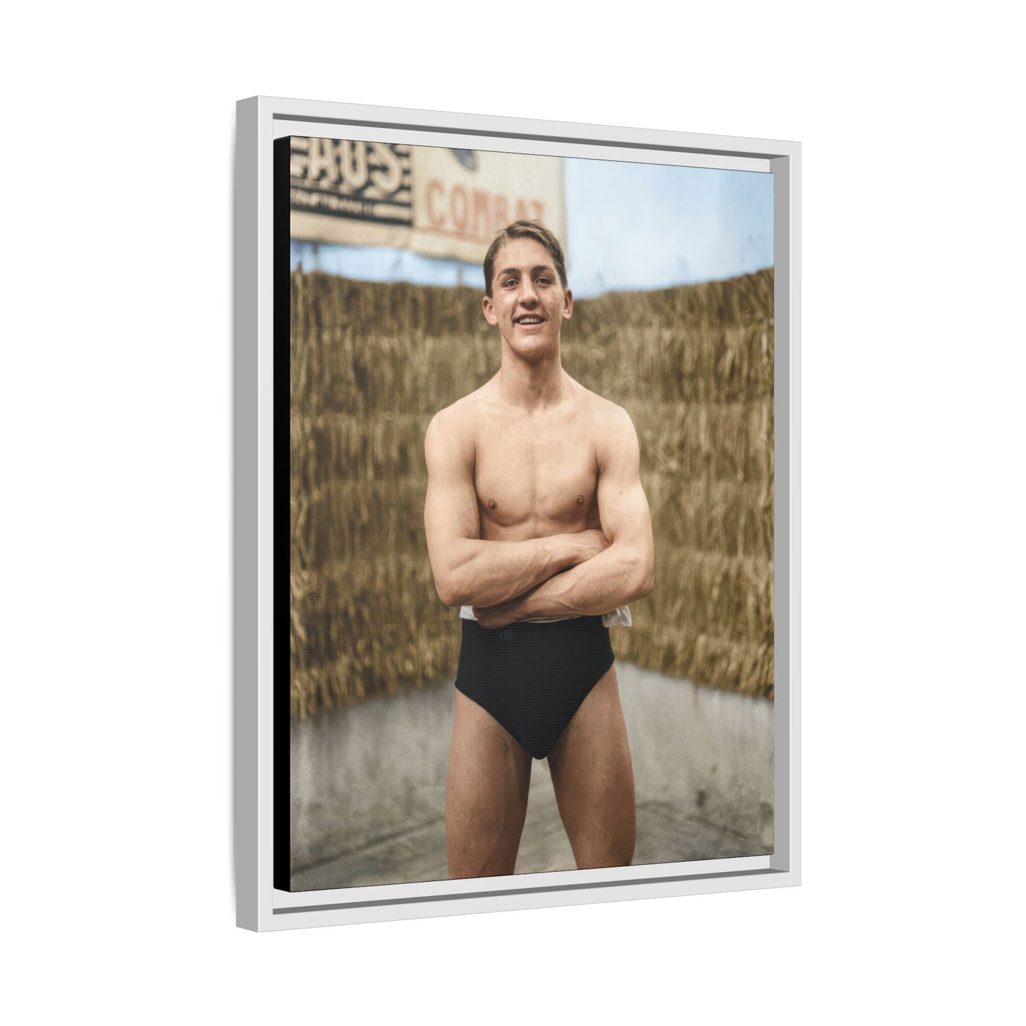 athlétisme 047 | Framed Vintage Photo - Matte Canvas