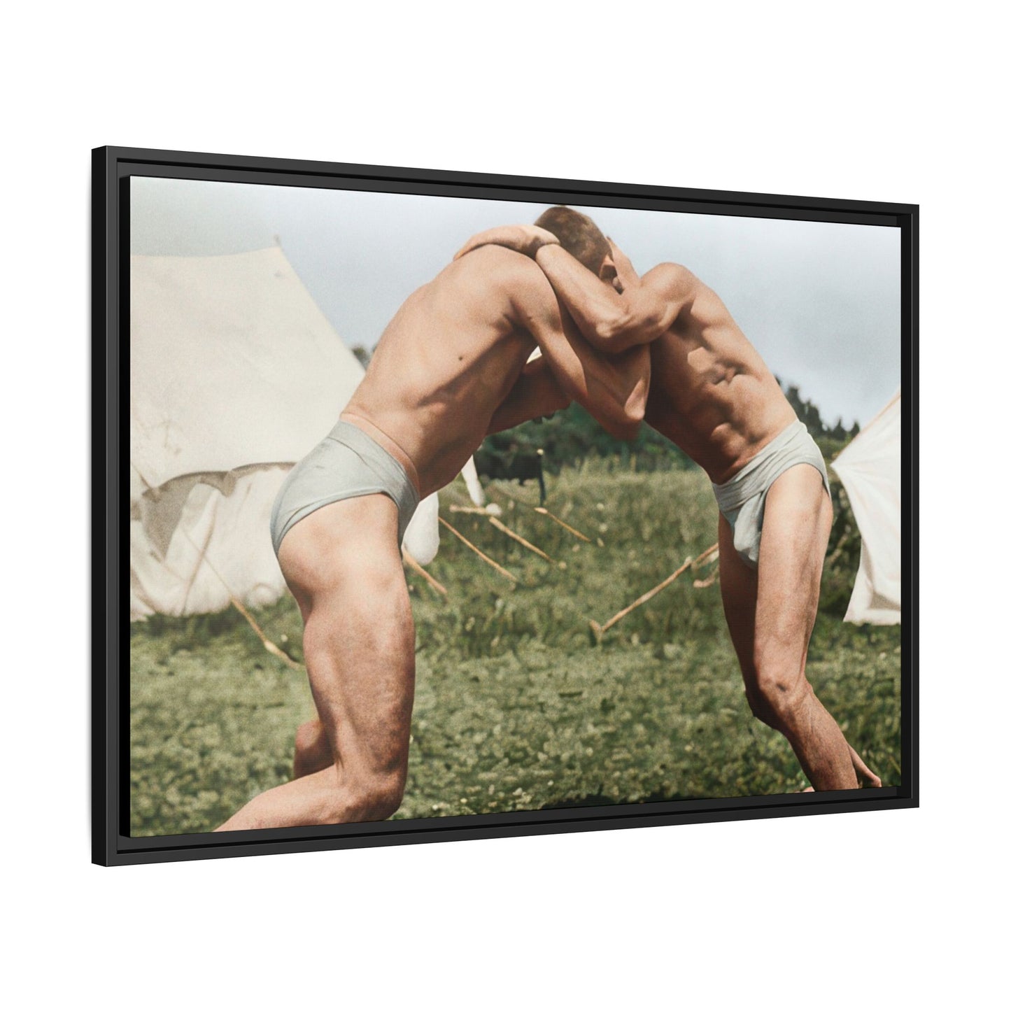 athlétisme 019 | Framed Vintage Photo - Matte Canvas