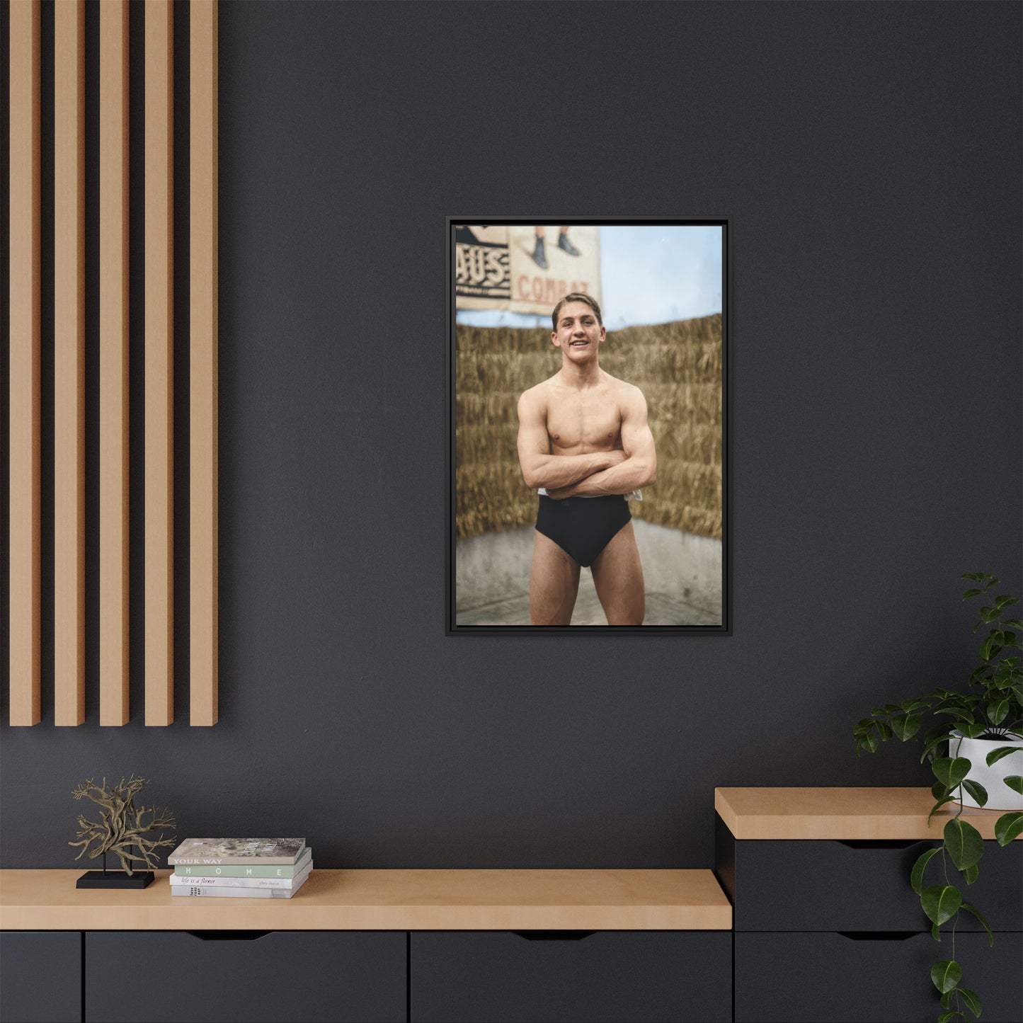 athlétisme 047 | Framed Vintage Photo - Matte Canvas
