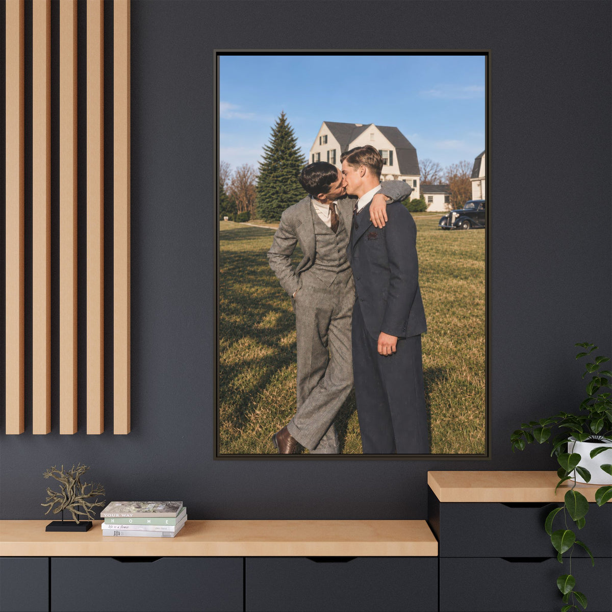 paire 005 | Framed Vintage Photo - Matte Canvas
