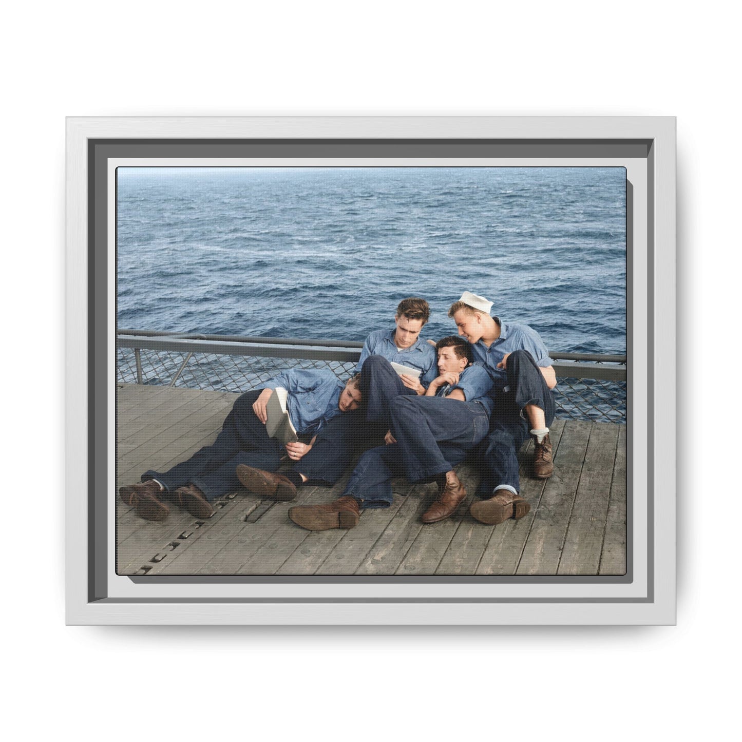 hommes 025 | Framed Vintage Photo - Matte Canvas