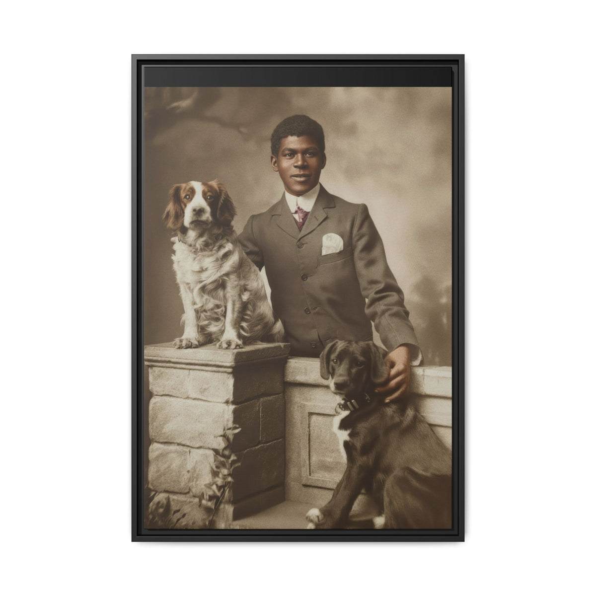celibataire 009 | Framed Vintage Photo - Matte Canvas