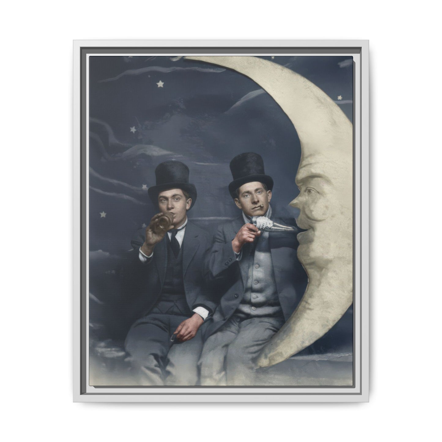 paire 043 | Framed Vintage Photo - Matte Canvas