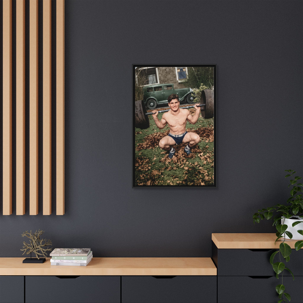 athlétisme 051 | Framed Vintage Photo - Matte Canvas