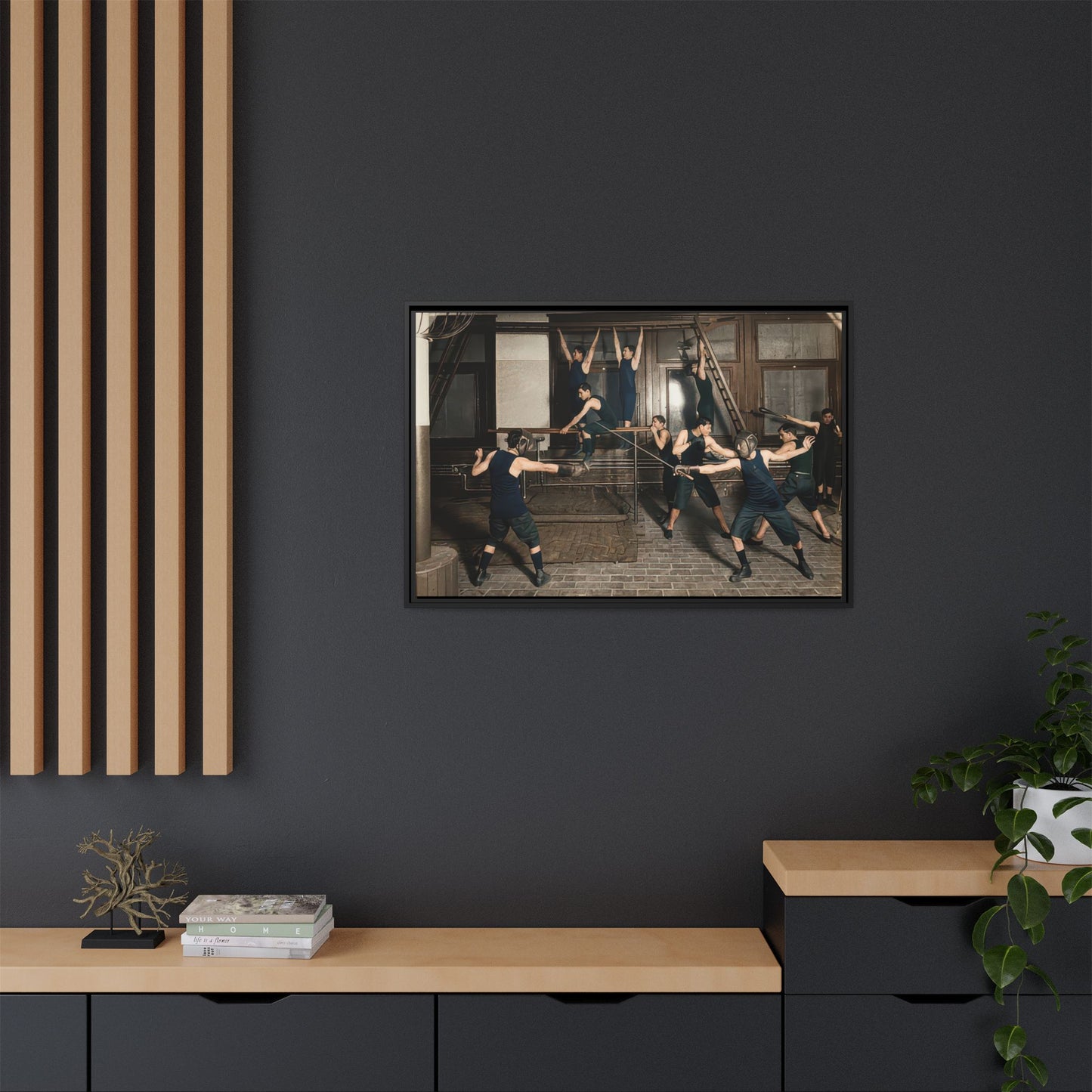 athlétisme 038 | Framed Vintage Photo - Matte Canvas