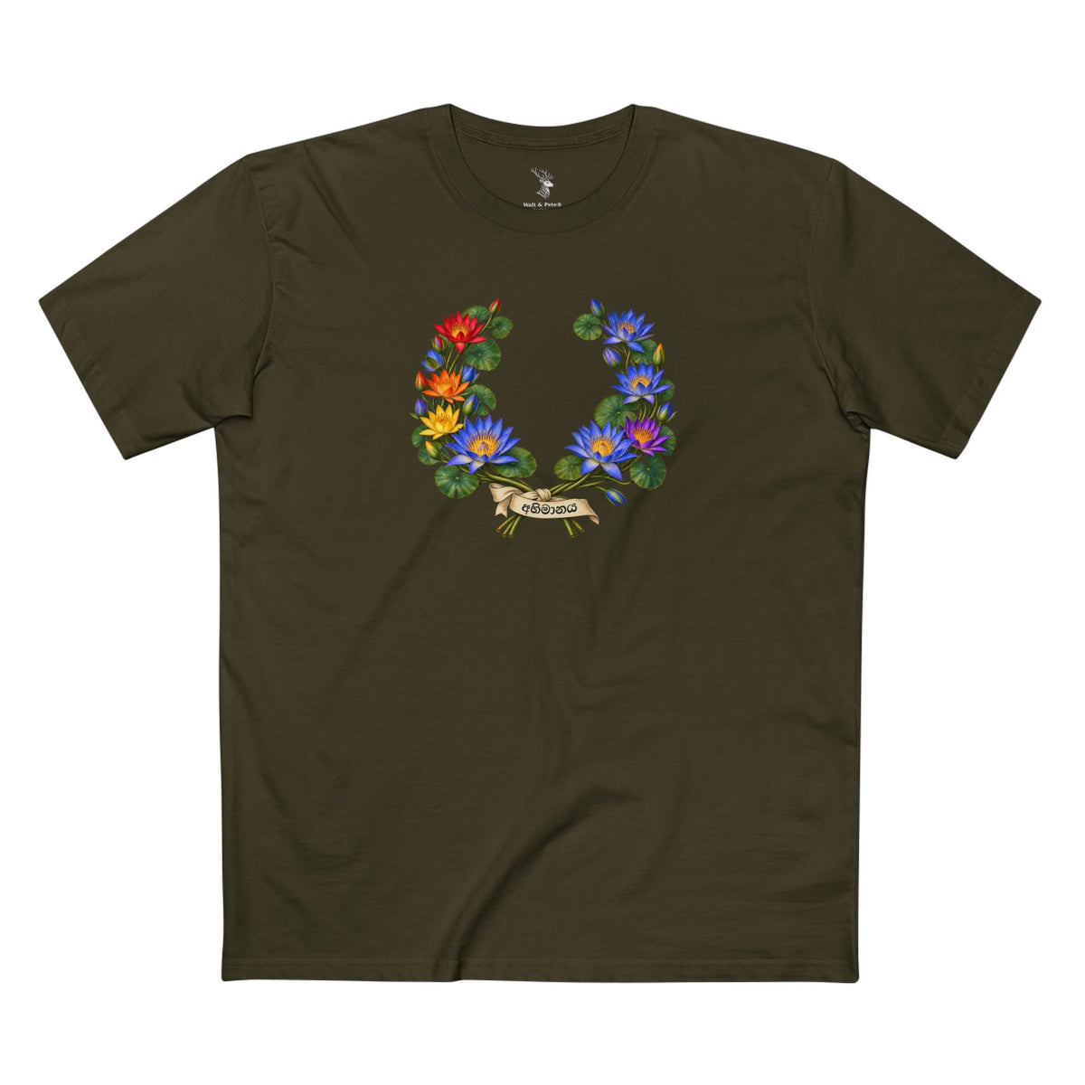 Sri Lankan Blue Water Lily Pride T-Shirt — Renewal |  Laurel Wreath Tee