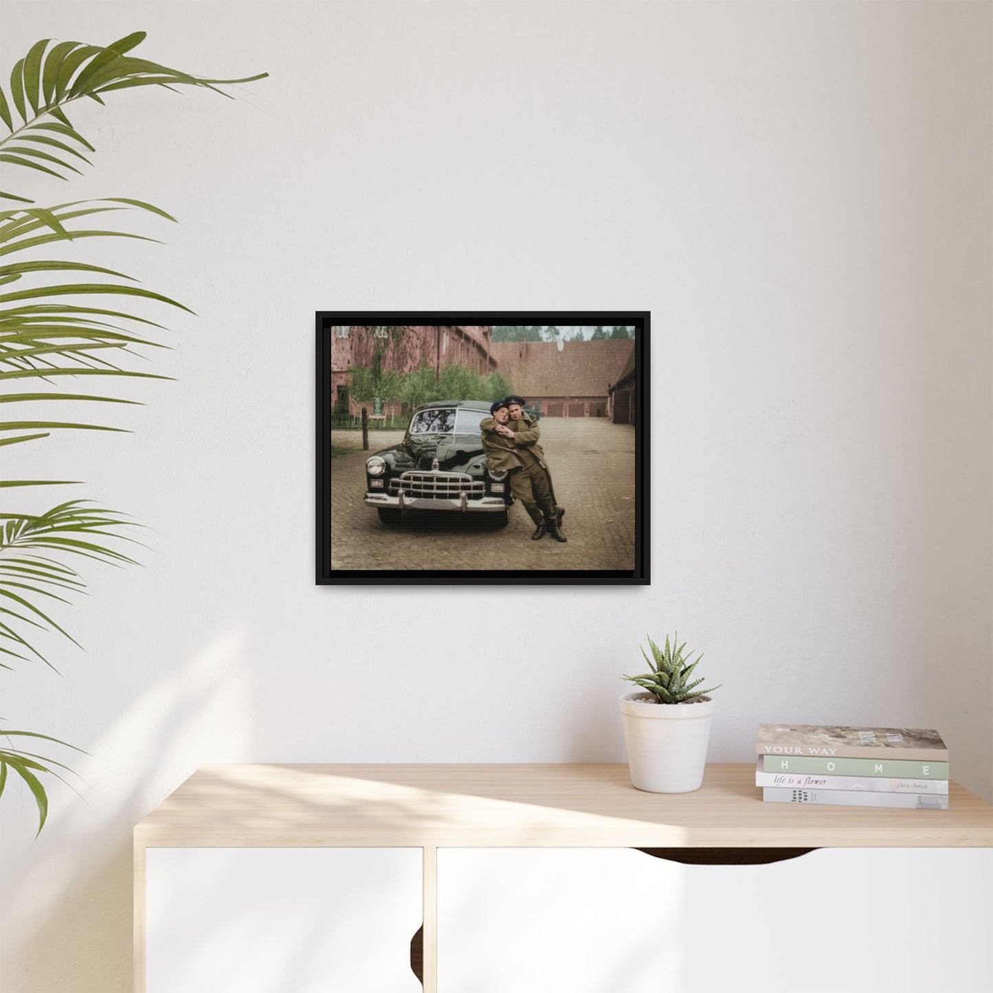 paire 015 | Framed Vintage Photo - Matte Canvas