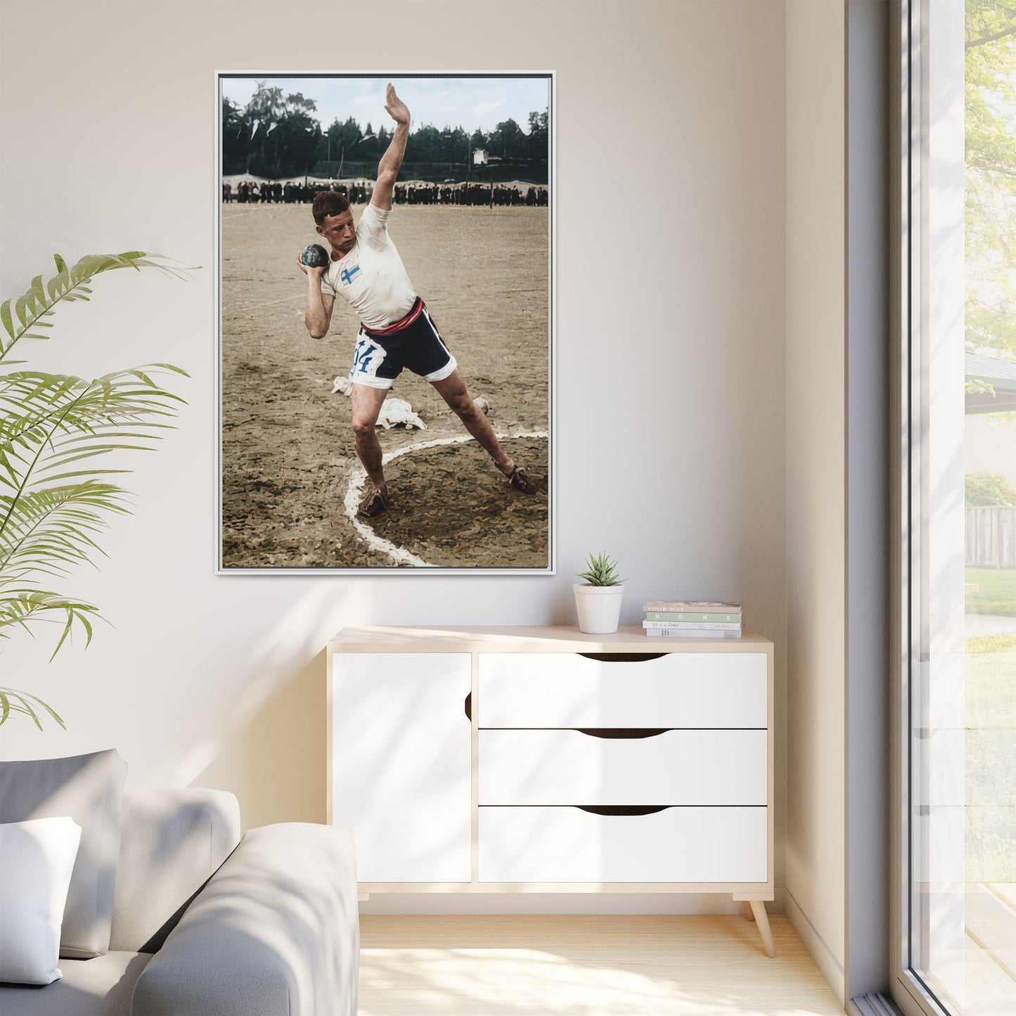 athlétisme 037 | Framed Vintage Photo - Matte Canvas