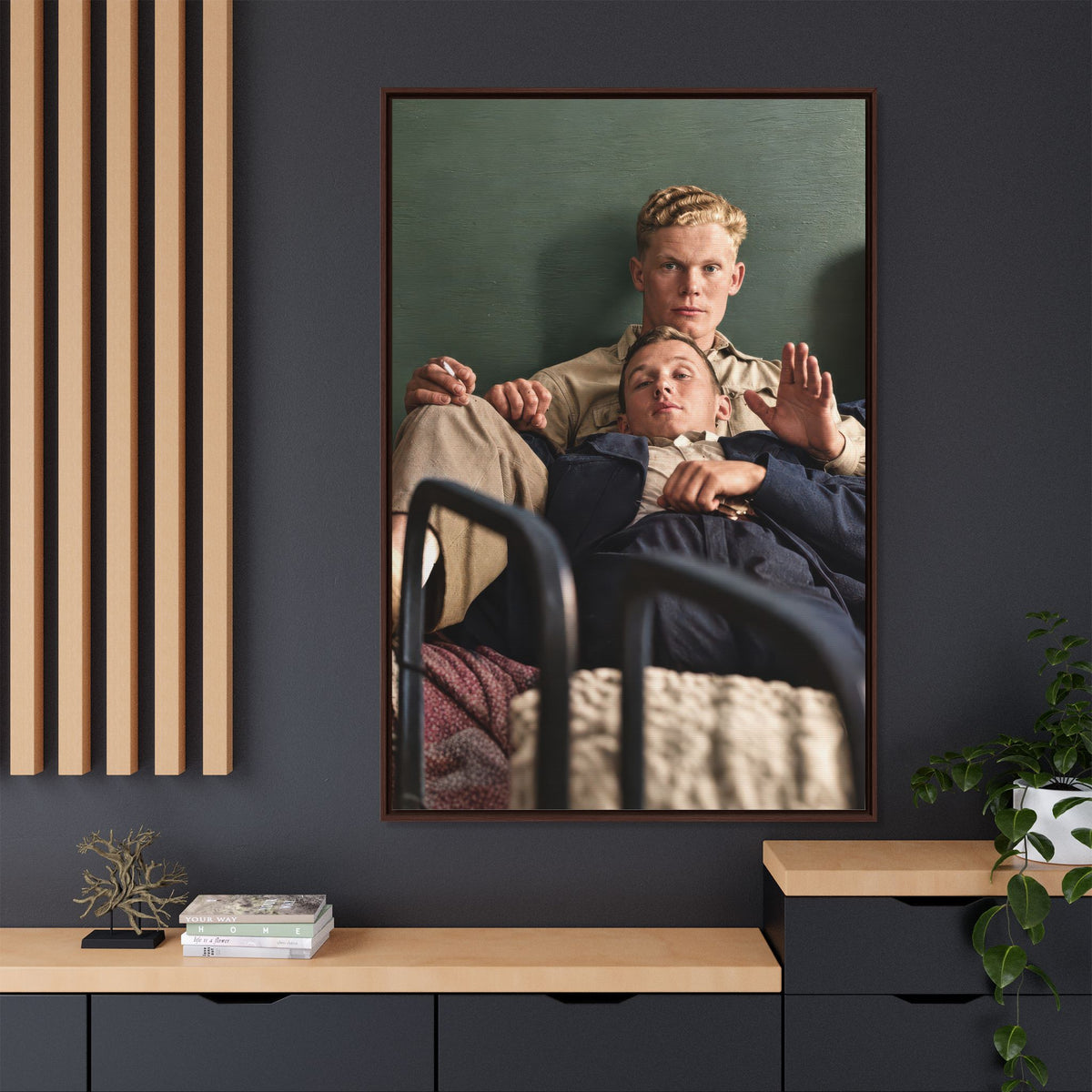 paire 046 | Framed Vintage Photo - Matte Canvas