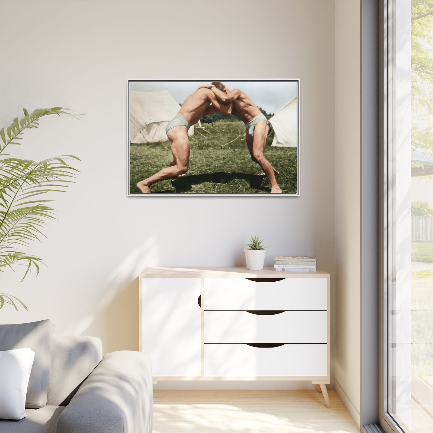 athlétisme 019 | Framed Vintage Photo - Matte Canvas