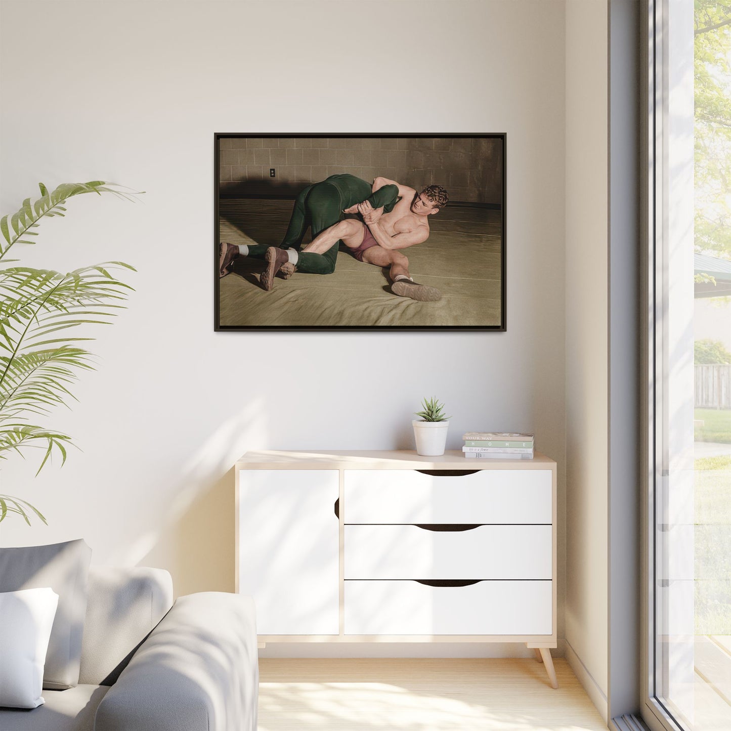 athlétisme 032 | Framed Vintage Photo - Matte Canvas