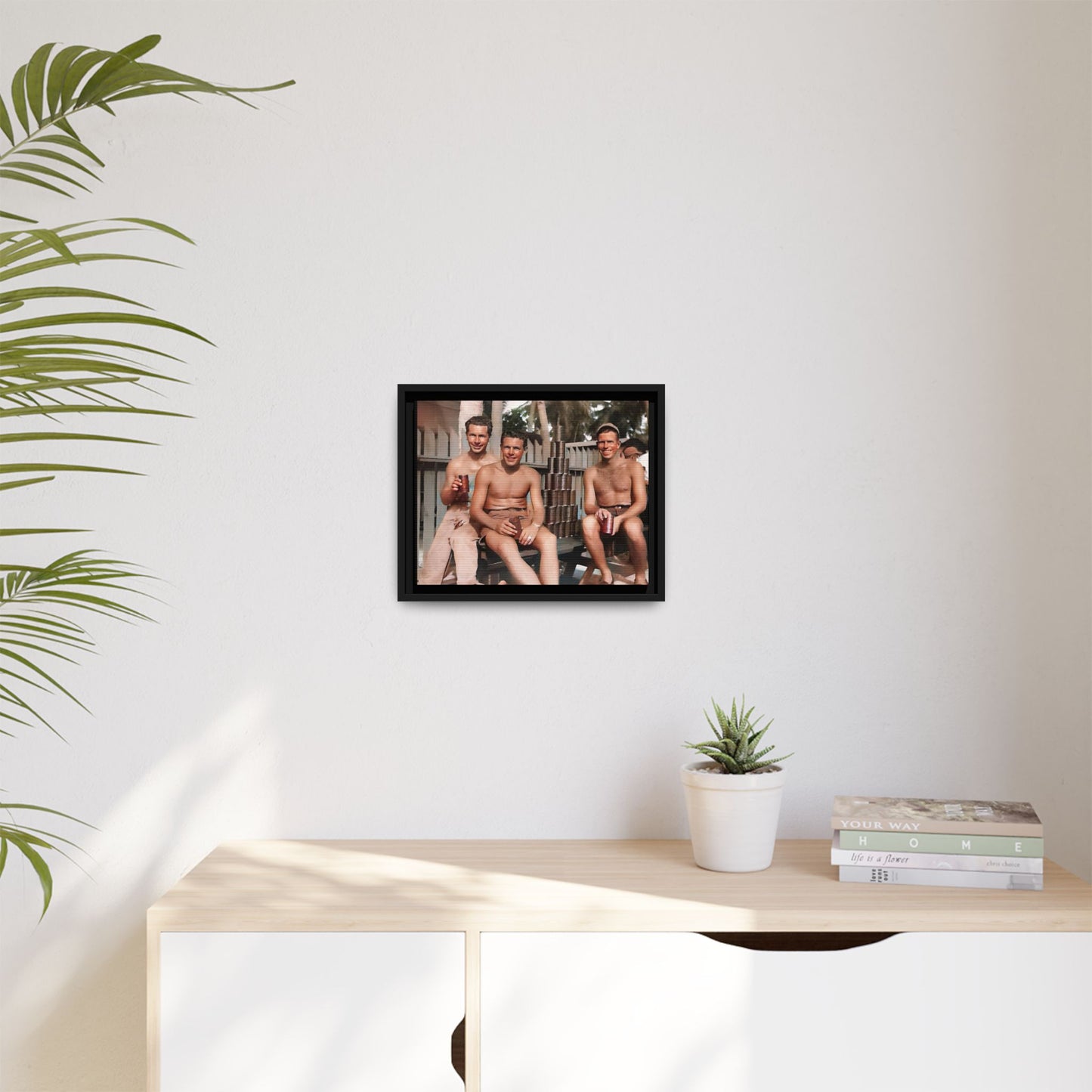 hommes 003 | Framed Vintage Photo - Matte Canvas