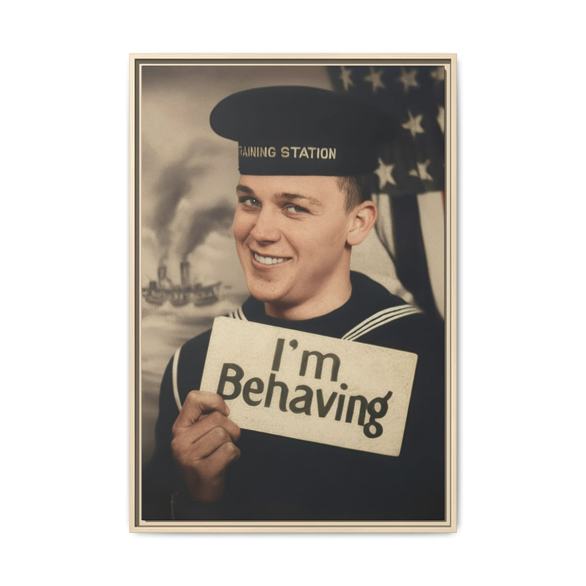 celibataire 002 | Framed Vintage Photo - Matte Canvas
