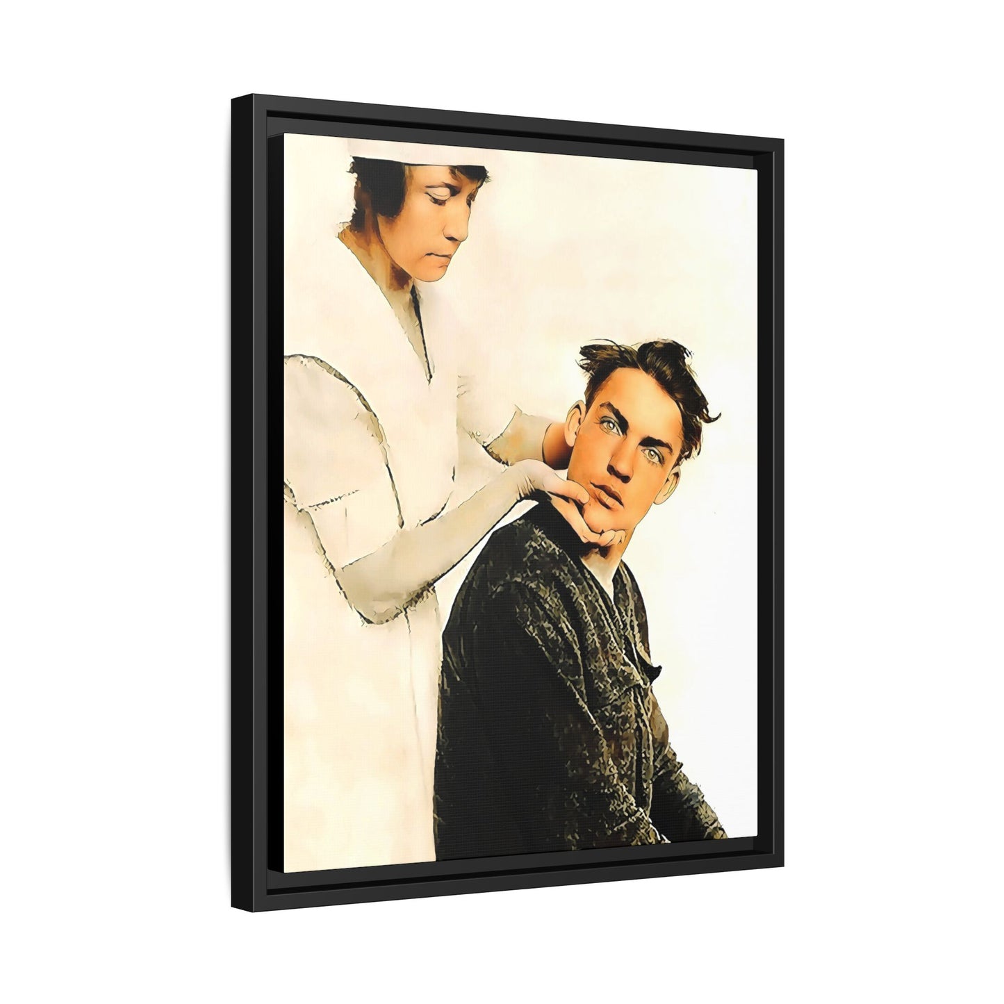 celibataire 021 | Framed Vintage Photo - Matte Canvas