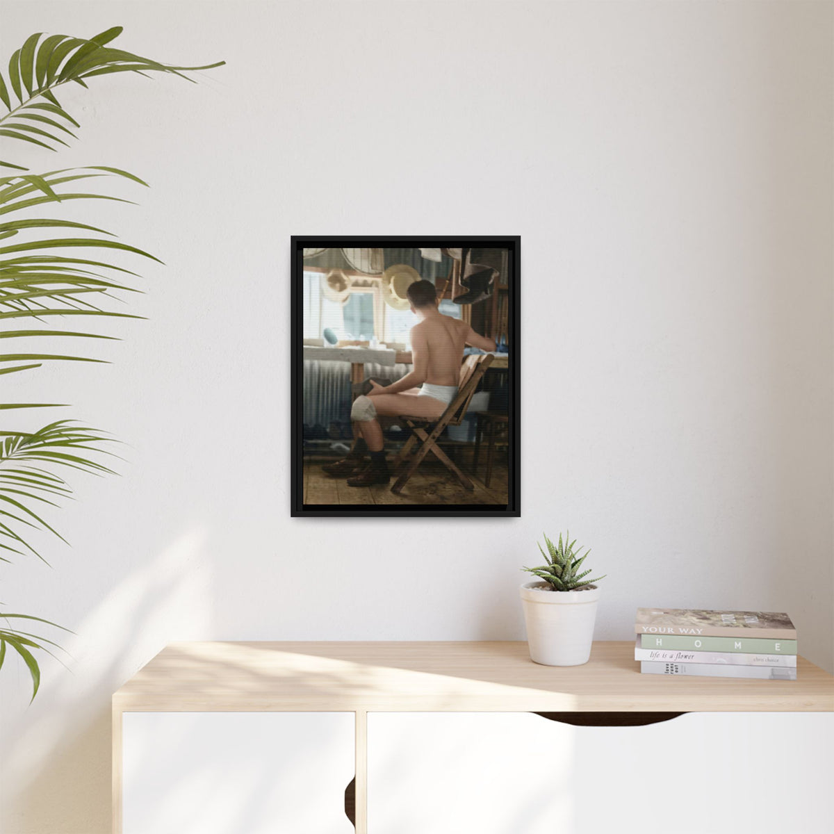 celibataire 022 | Framed Vintage Photo - Matte Canvas
