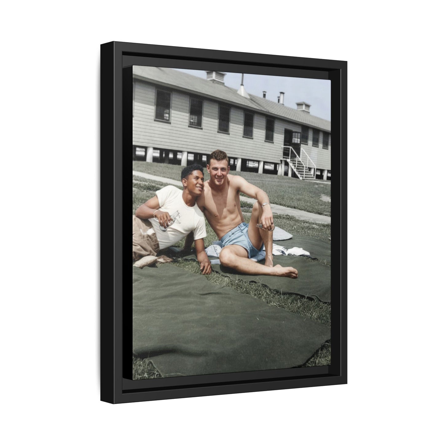 paire 038 | Framed Vintage Photo - Matte Canvas