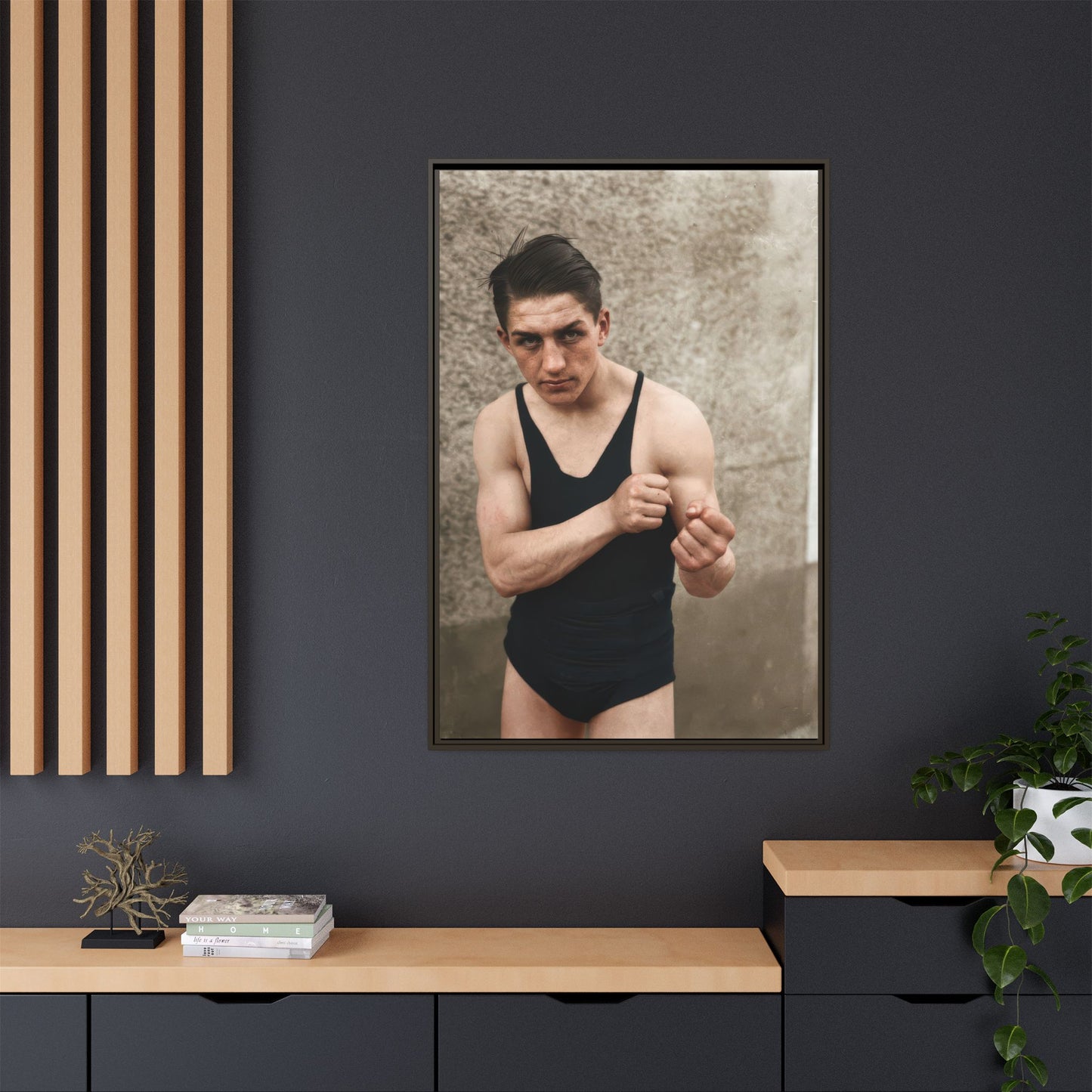 athlétisme 048 | Framed Vintage Photo - Matte Canvas