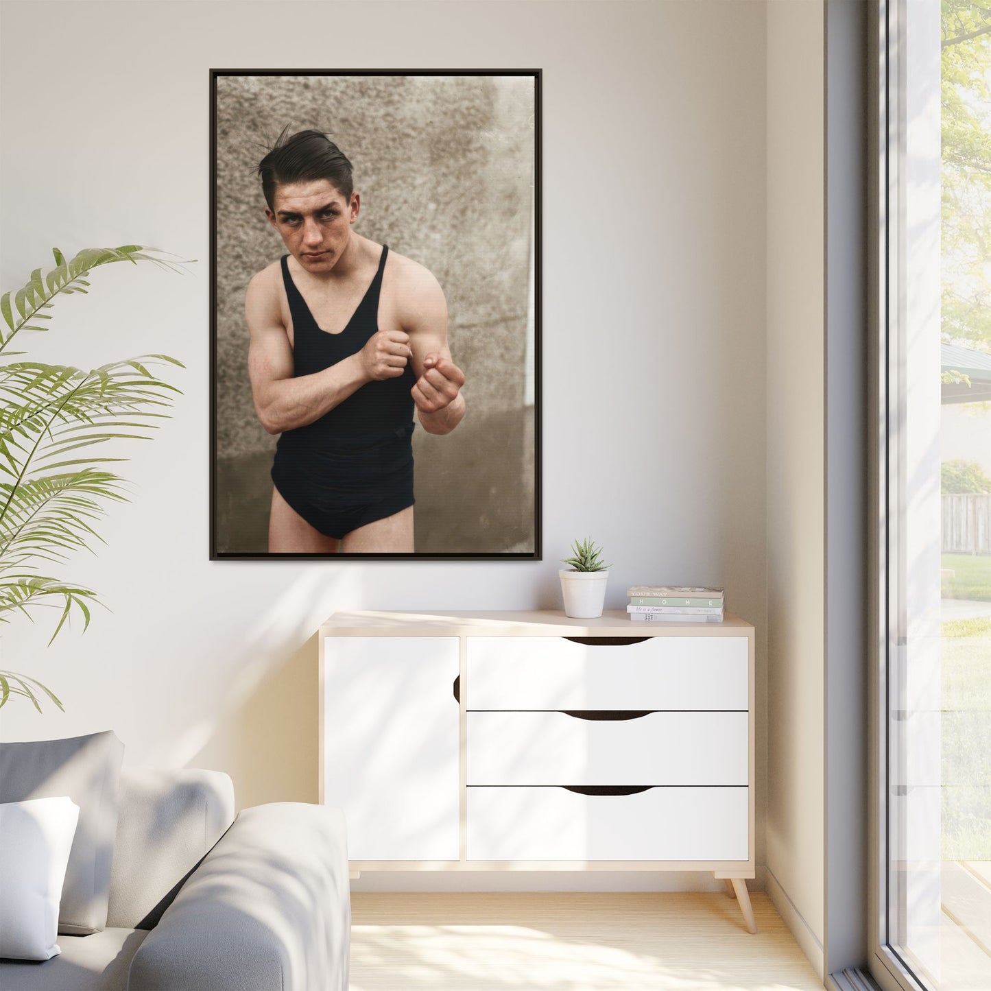 athlétisme 048 | Framed Vintage Photo - Matte Canvas