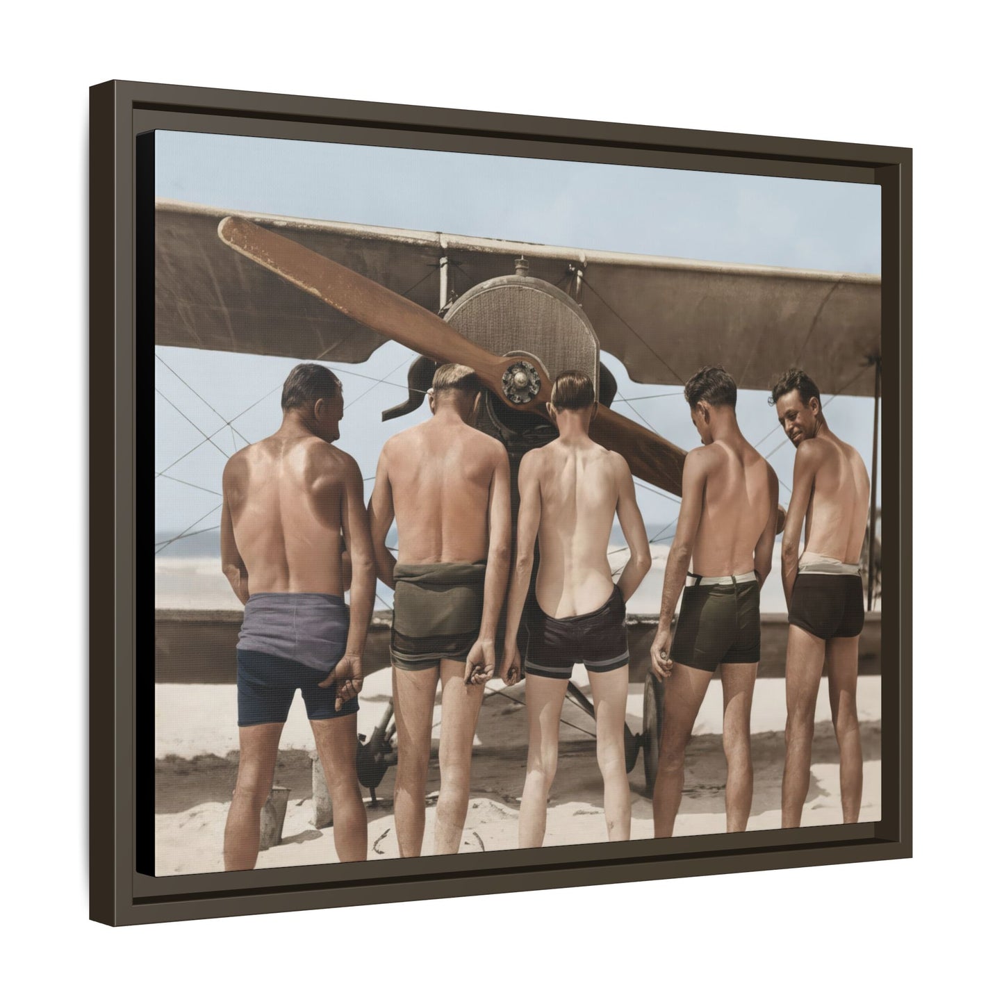 hommes 019 | Framed Vintage Photo - Matte Canvas