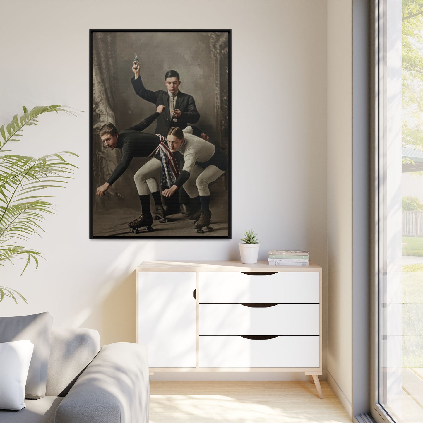 athlétisme 020 | Framed Vintage Photo - Matte Canvas