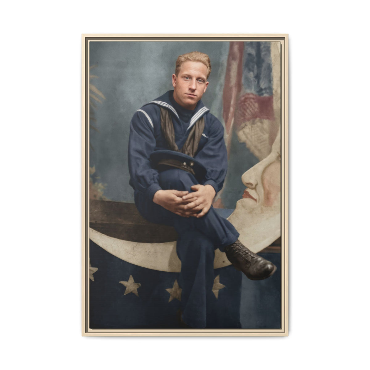 celibataire 016 | Framed Vintage Photo - Matte Canvas