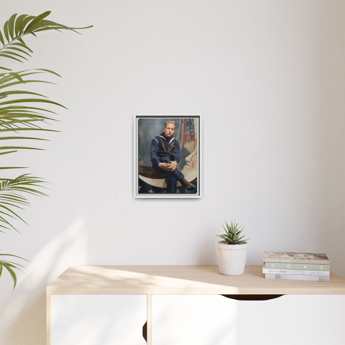 celibataire 016 | Framed Vintage Photo - Matte Canvas