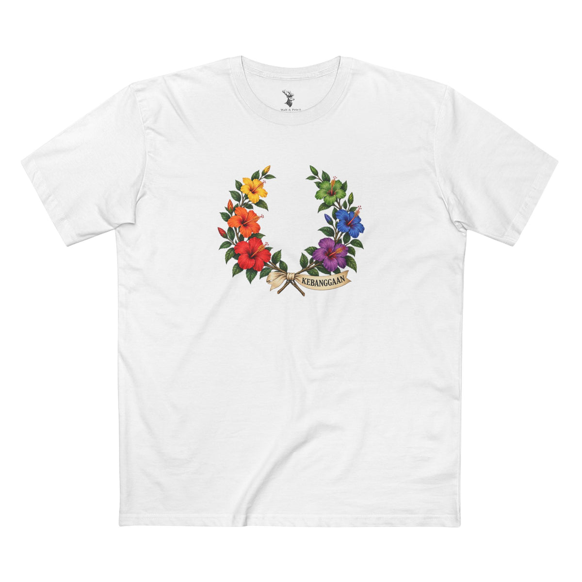 Malaysian Hibiscus Kebanggaan Pride  Laurel Wreath Tee — Shared Belonging