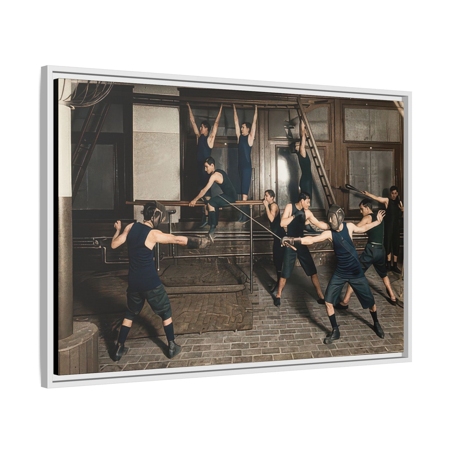 athlétisme 038 | Framed Vintage Photo - Matte Canvas