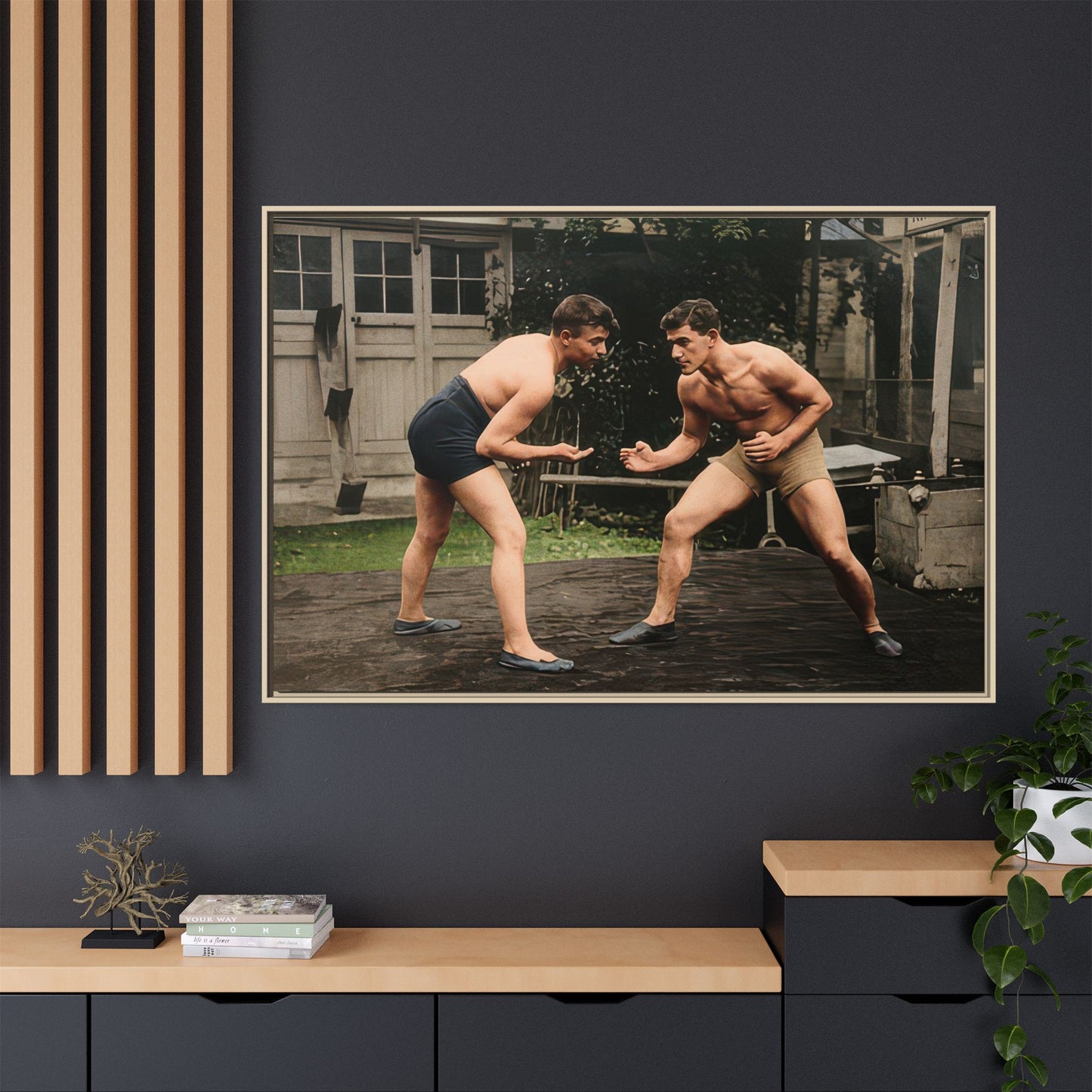 athlétisme 033 | Framed Vintage Photo - Matte Canvas