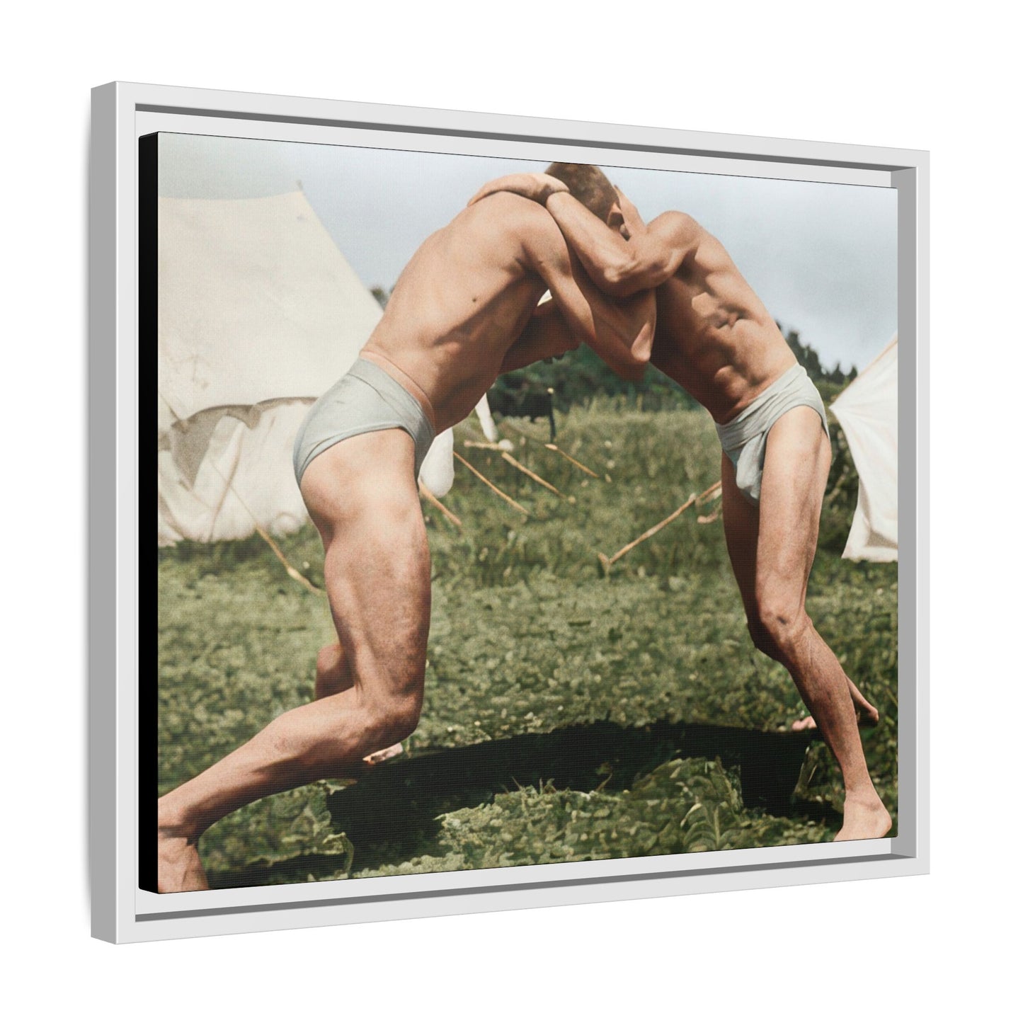 athlétisme 019 | Framed Vintage Photo - Matte Canvas