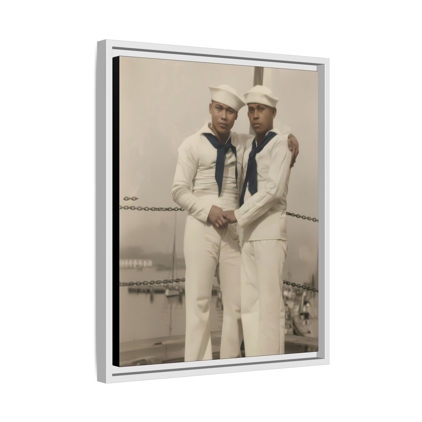 paire 089 | Framed Vintage Photo - Matte Canvas