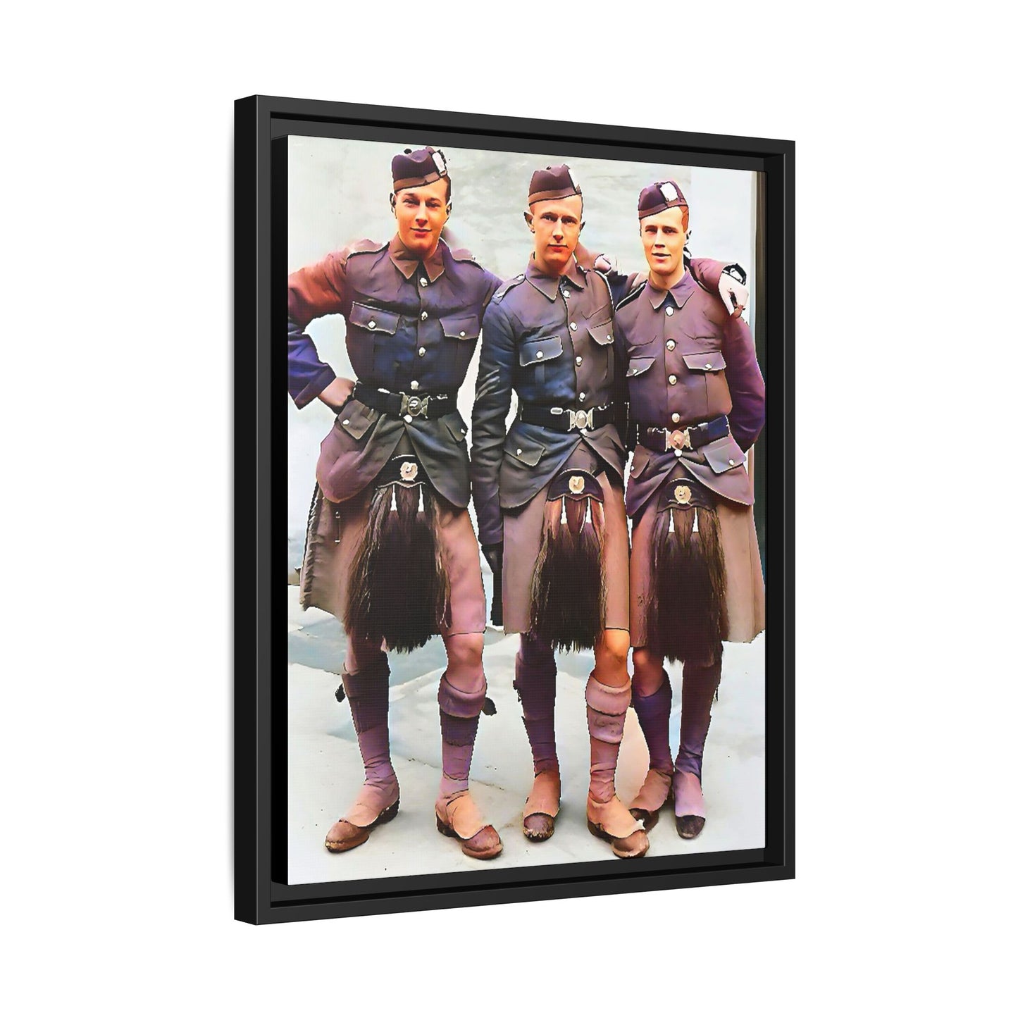 hommes 014 | Framed Vintage Photo - Matte Canvas