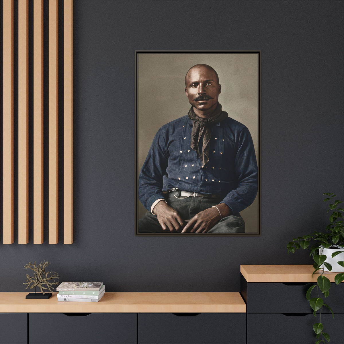 celibataire 017 | Framed Vintage Photo - Matte Canvas