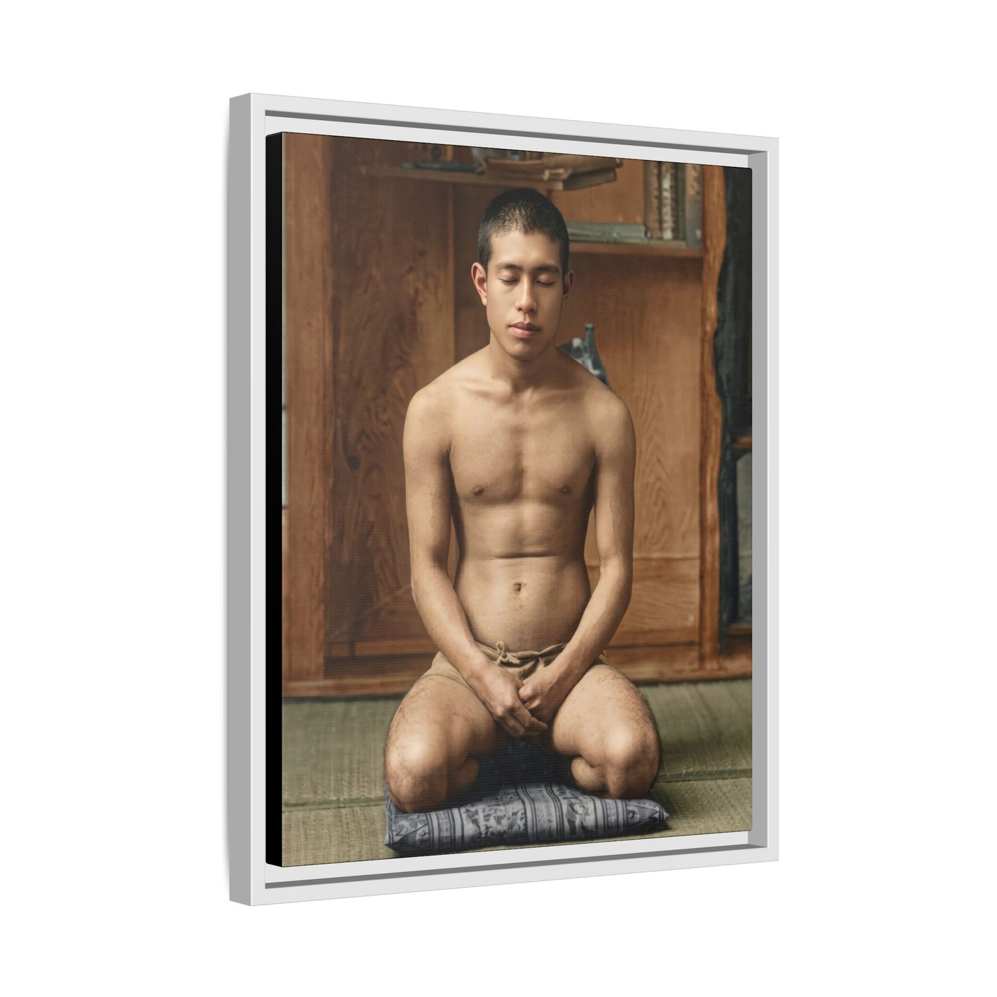 celibataire 025 | Framed Vintage Photo - Matte Canvas