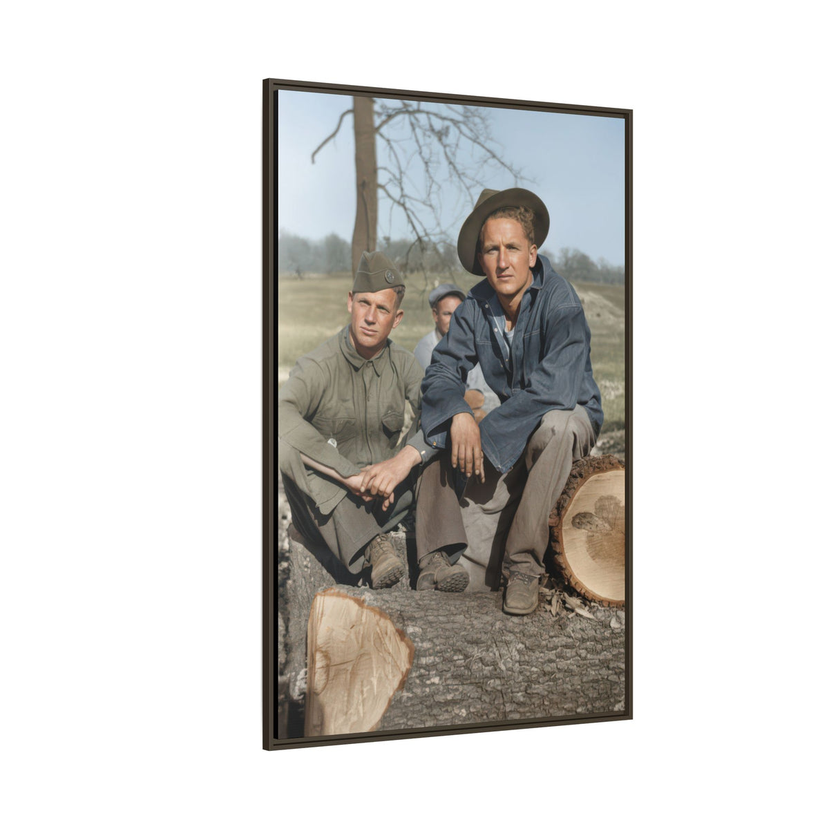hommes 020 | Framed Vintage Photo - Matte Canvas