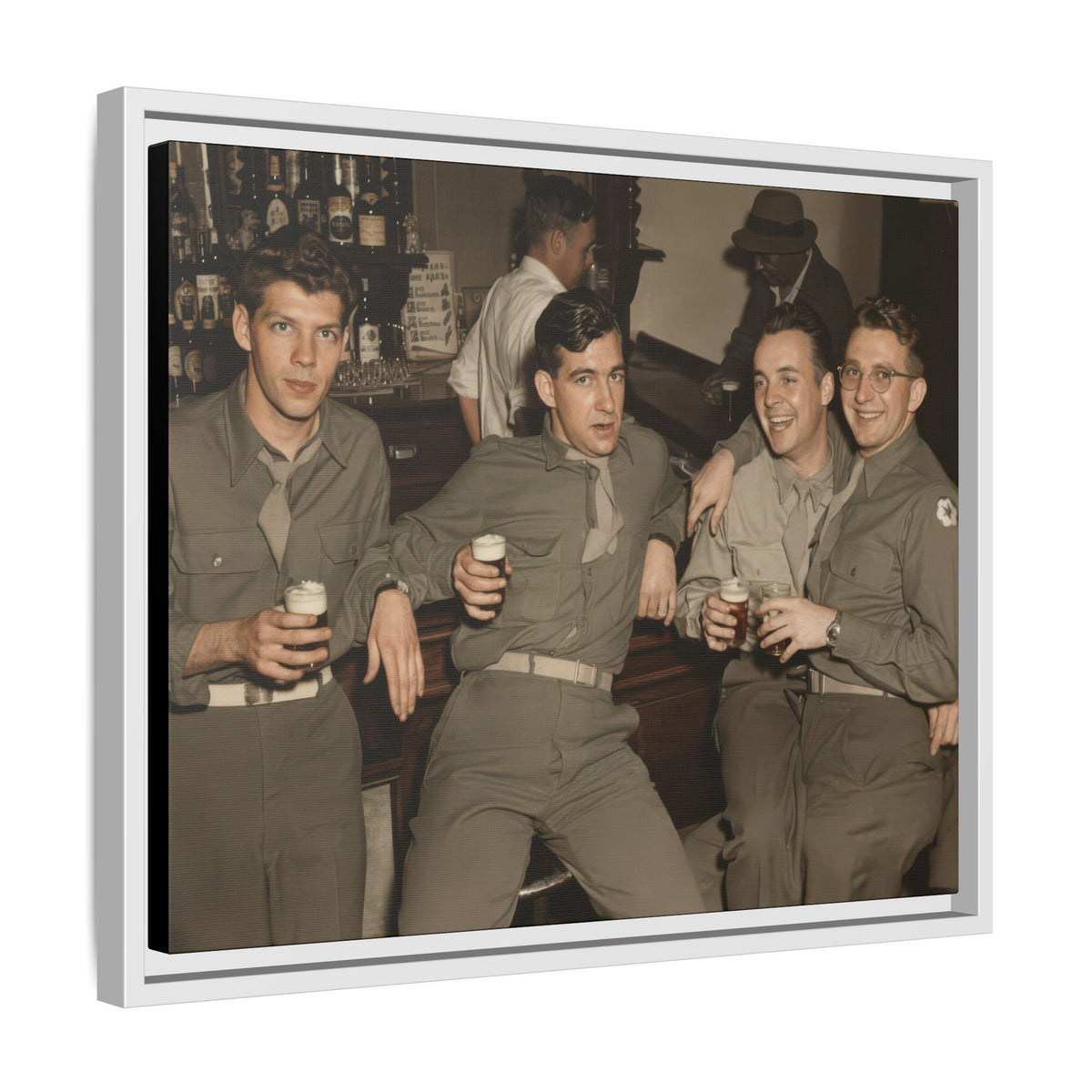 hommes 030 | Framed Vintage Photo - Matte Canvas