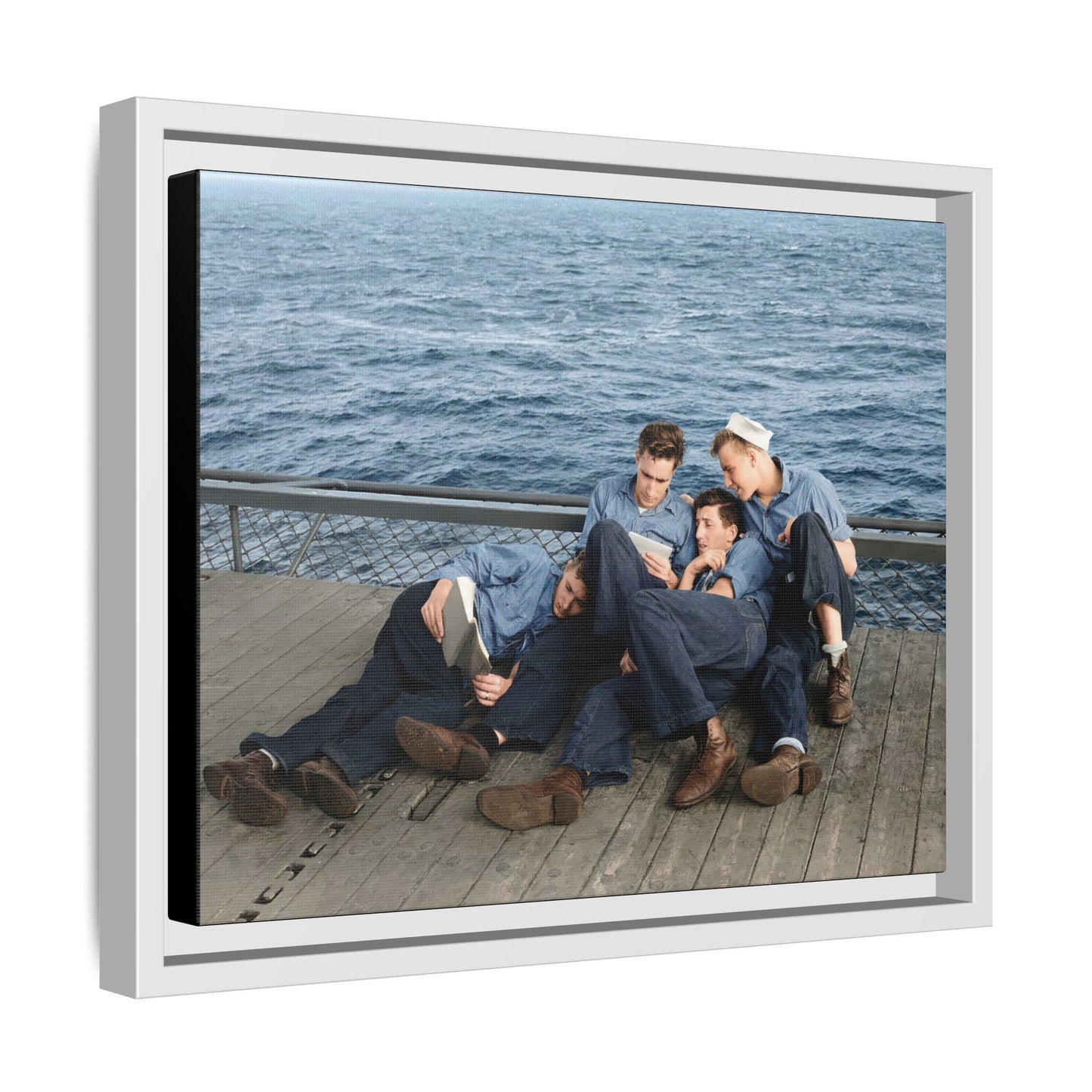 hommes 025 | Framed Vintage Photo - Matte Canvas