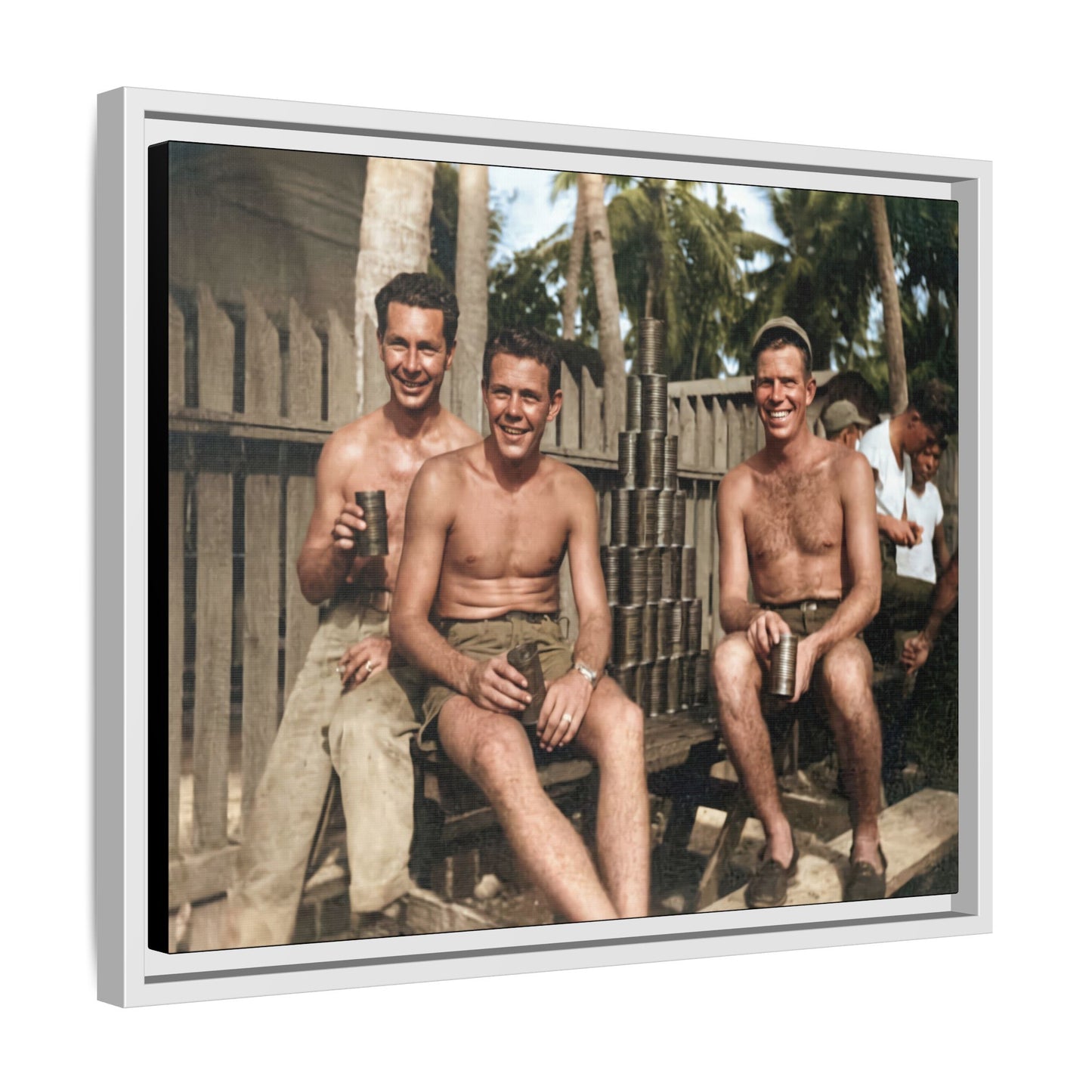 hommes 003 | Framed Vintage Photo - Matte Canvas