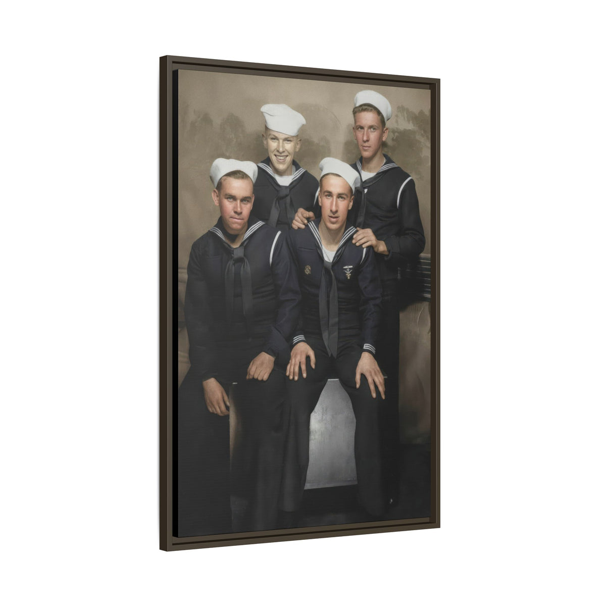 hommes 011 | Framed Vintage Photo - Matte Canvas