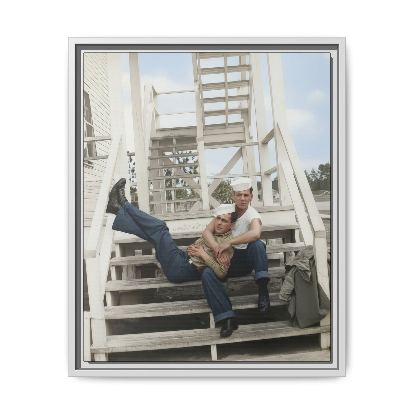 paire 066 | Framed Vintage Photo - Matte Canvas