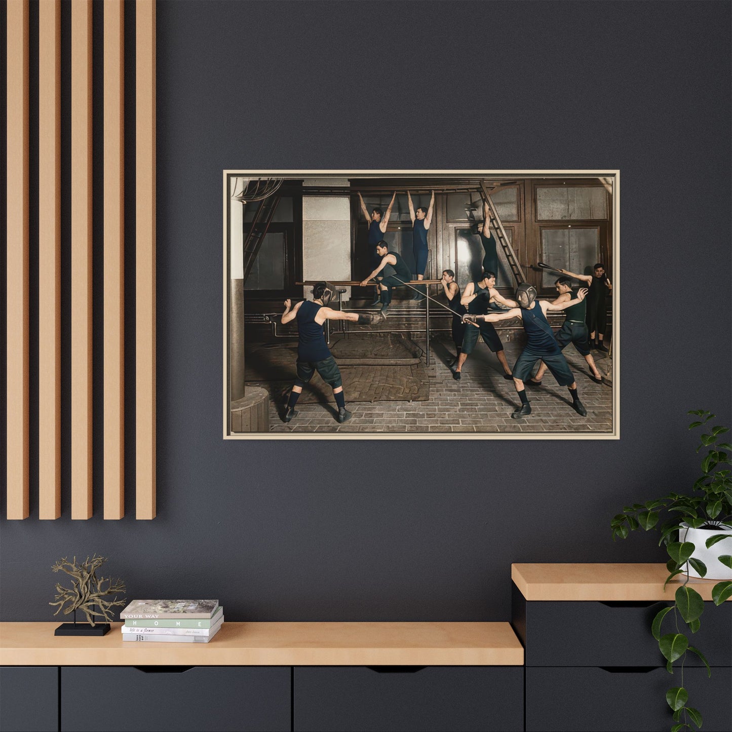 athlétisme 038 | Framed Vintage Photo - Matte Canvas
